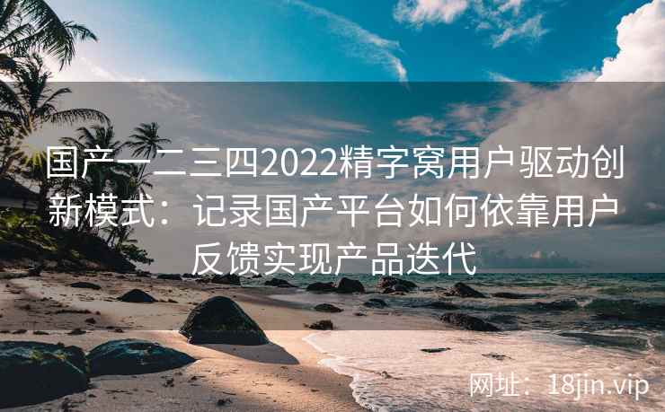 国产一二三四2022精字窝用户驱动创新模式:记录国产平台如何依靠用户反馈实现产品迭代 国产一二三四2022精字窝用户驱动创新模式:记录国产平台如何依靠用户反馈实现产品迭代